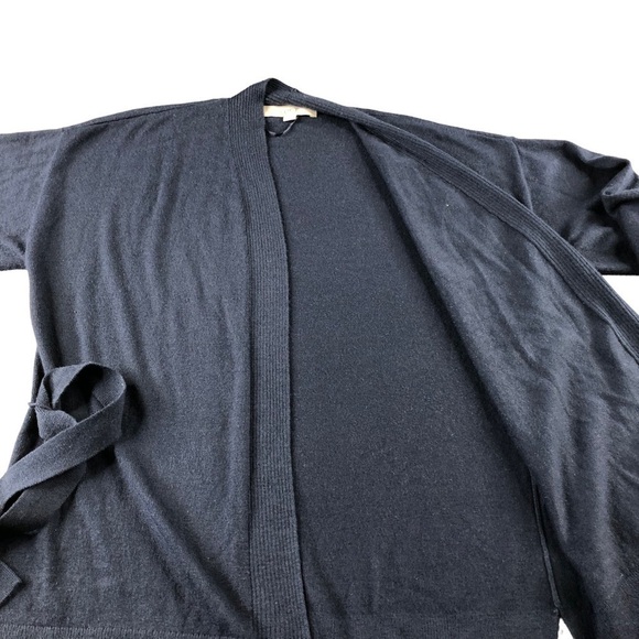 Loft Womens Small Blue Wrap Bell Sleeve Open Front Cardigan Sweater - Picture 3 of 11